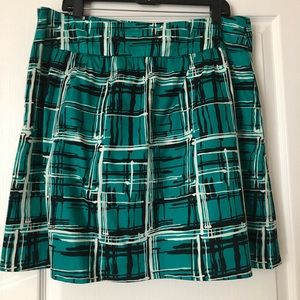 The Limited Skirts - Green & black skater skirt The Limited Skirts - Green & black skater skirt